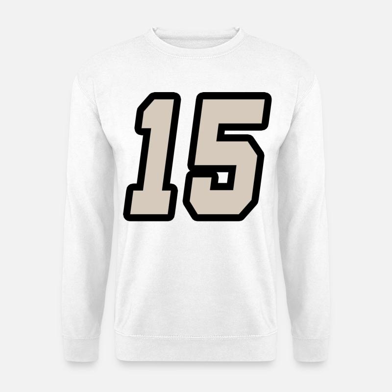 Nummer fünfzehn 15 - Unisex Pullover - Weiß