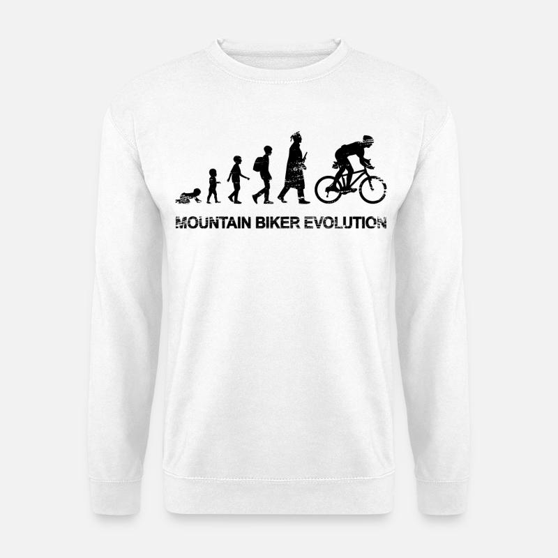 Development of a mountain biker - Unisex Sweatshirt - white