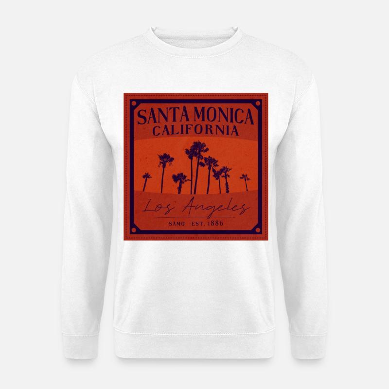 Santa Monica Vintage Design – LA Vibes - Unisex Pullover - Weiß