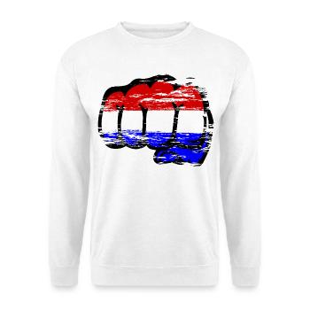 Holland Flag Hand Fist Used - Unisex Sweatshirt - white - Front