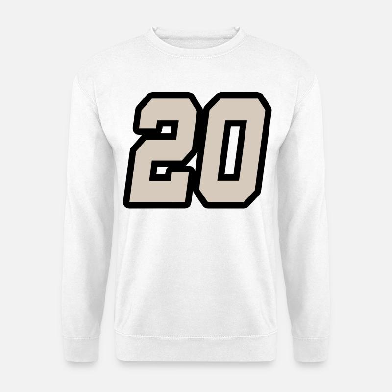 Nummer zwanzig 20 - Unisex Pullover - Weiß
