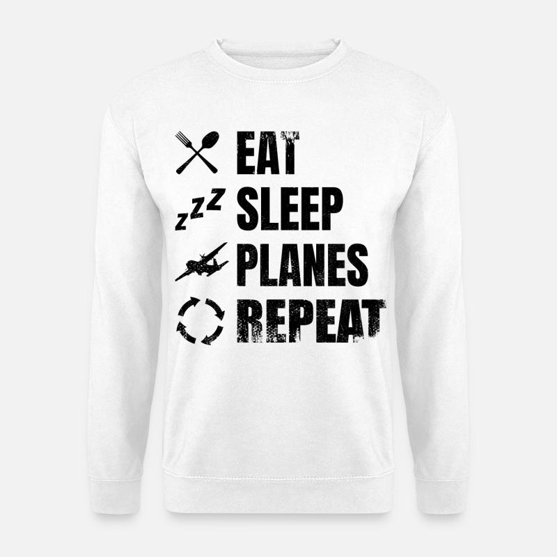Flugzeugliebhaber - Unisex Pullover - Weiß