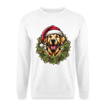 Golden Retriever zu Weihnachten 🎄 - Unisex Pullover - Weiß - Vorne