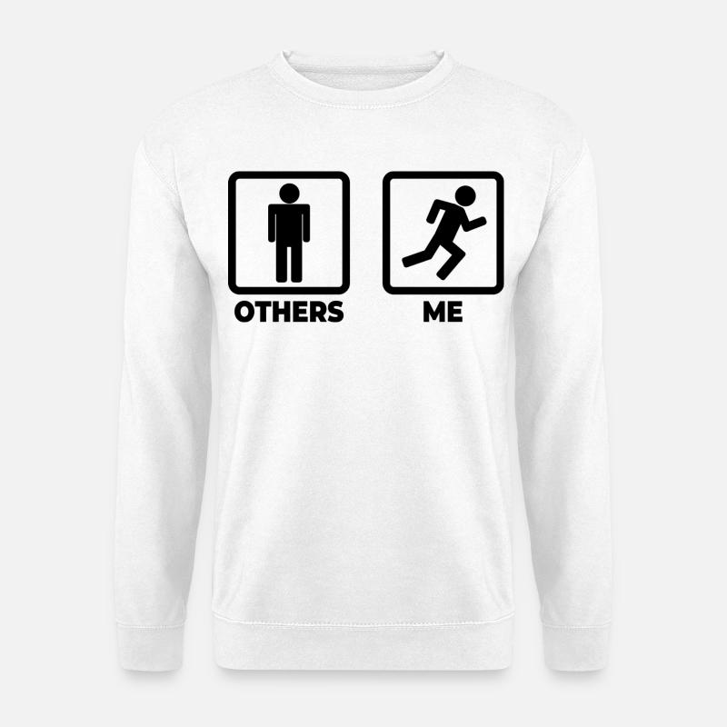 Lustiger Lauf Liebhaber - Unisex Pullover - Weiß