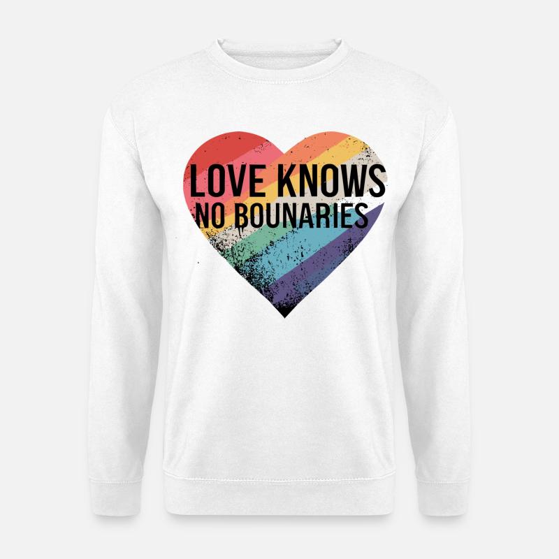 love knows no boundaries - Unisex Pullover - Weiß