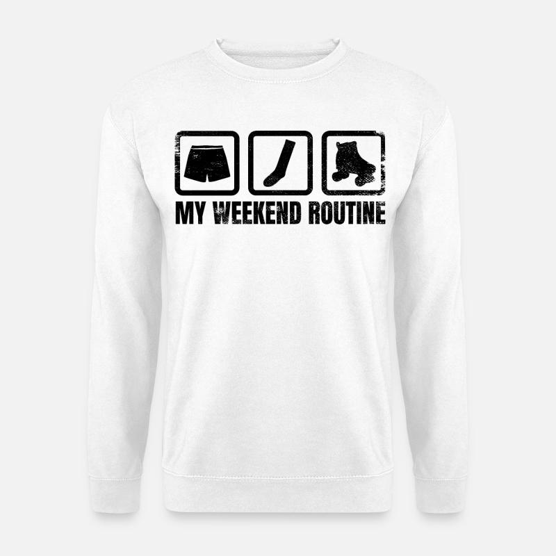 Rollschuhläufer Wochenende - Unisex Pullover - Weiß