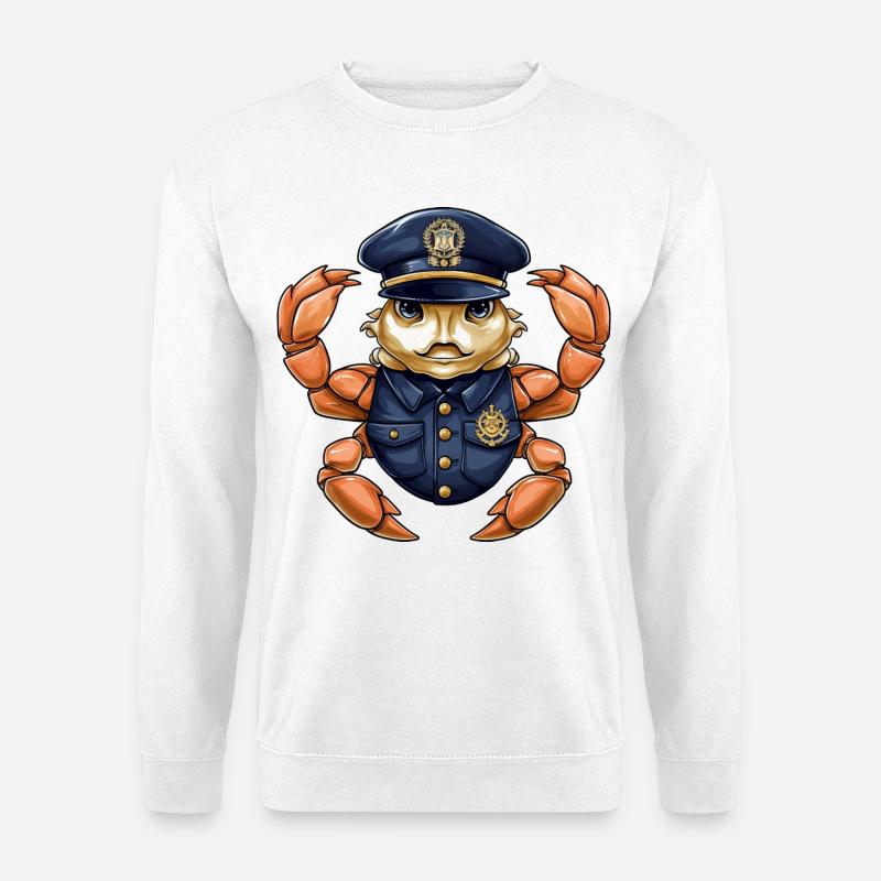 Krebs Polizei - Unisex Pullover - Weiß