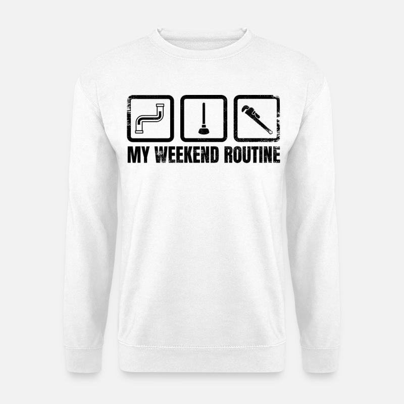 My Weekend Routine - Unisex Sweatshirt - white