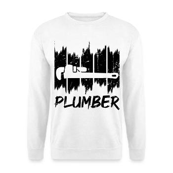Plombier - Sweat-shirt Unisexe - blanc - Devant