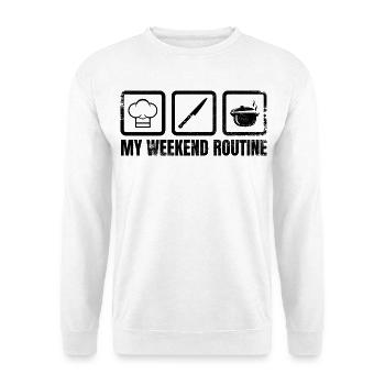 Meine Wochenendroutine - Unisex Pullover - Weiß - Vorne