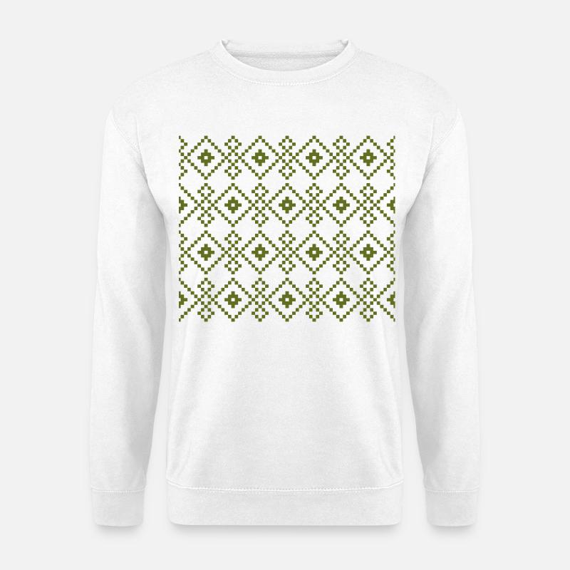 Weihnachtspullover (grün) - Unisex Pullover - Weiß