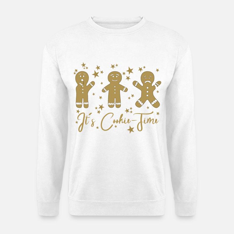 It's Cookie Time – Gingerbread Design - Unisex Sweatshirt - white