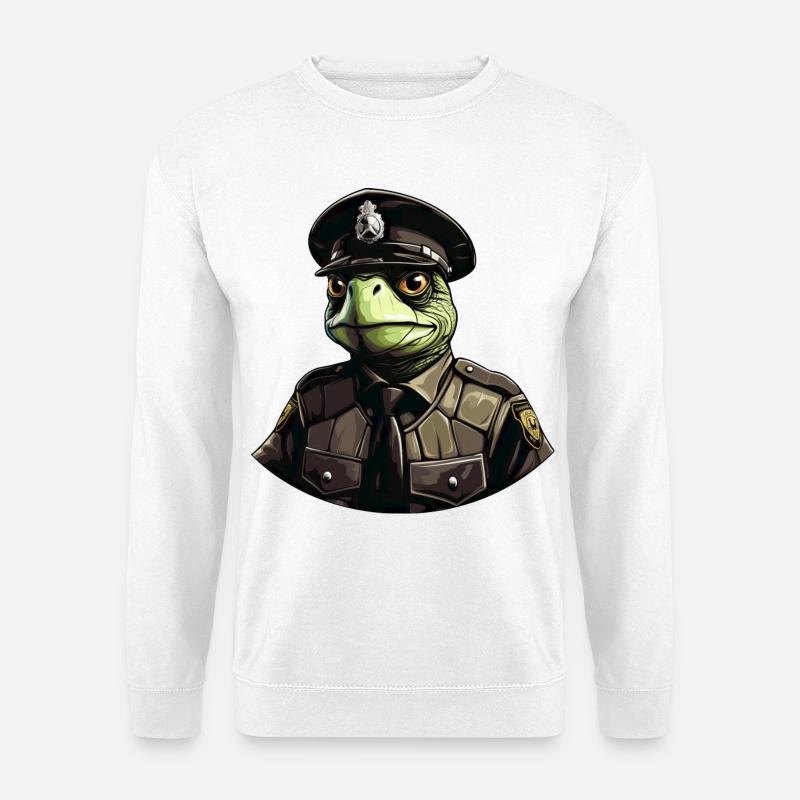 Schildkröten Polizei - Unisex Pullover - Weiß