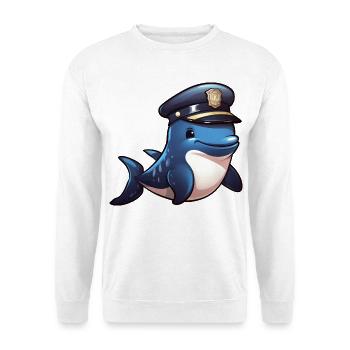 Baleine de la police - Sweat-shirt Unisexe - blanc - Devant