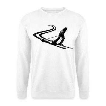 Dessin de skieur - Sweat-shirt Unisexe - blanc - Devant