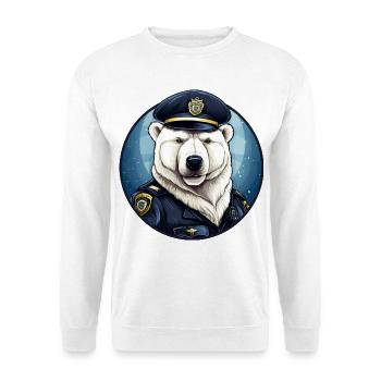 Police de l’ours polaire - Sweat-shirt Unisexe - blanc - Devant