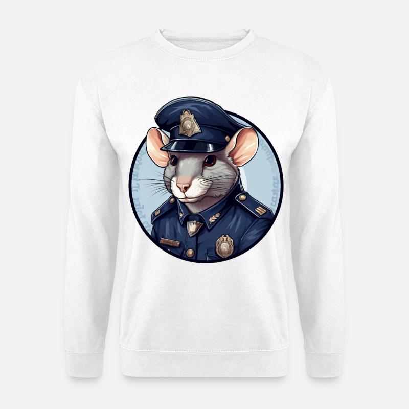 Ratten Polizistin - Unisex Pullover - Weiß