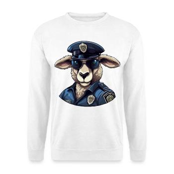 Schaf Polizist - Unisex Pullover - Weiß - Vorne