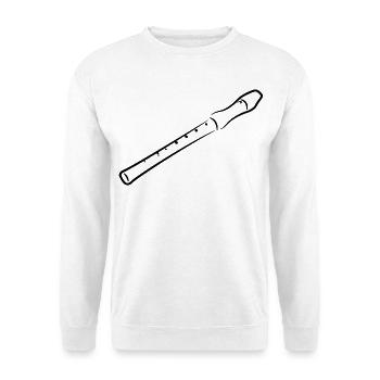 Dessin de flûte - Sweat-shirt Unisexe - blanc - Devant
