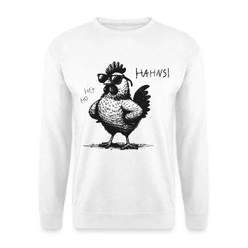hahnsi hahn hans hansi johann name - Unisex Pullover - Weiß - Vorne