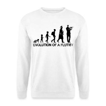 Development of a flutist - Unisex Sweatshirt - white - Front