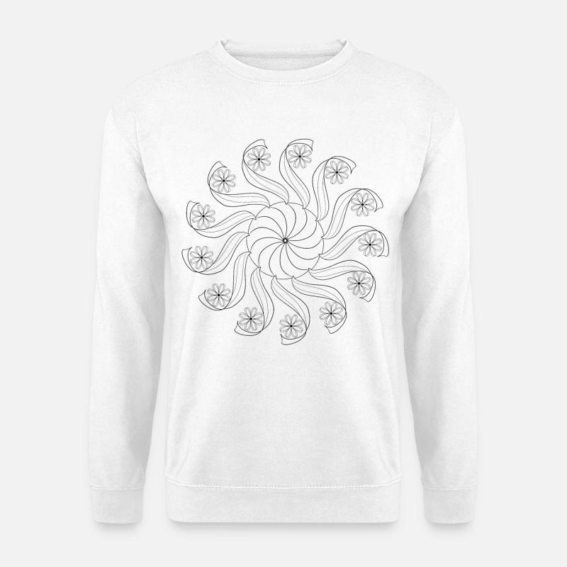 Mandala Karusell - Unisex Pullover - Weiß