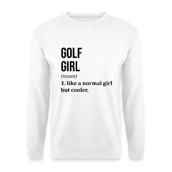Fille de golf drôle de citation de golf - Sweat-shirt Unisexe - blanc - Devant