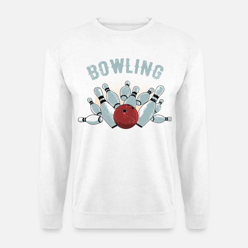 Bowling Strike Sketch - Unisex Sweatshirt - white