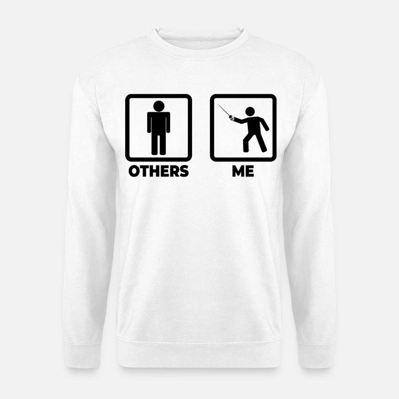 Lustiger Fechter - Unisex Pullover - Weiß