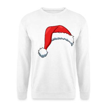 Chapeau de Père Noël - Sweat-shirt Unisexe - blanc - Devant