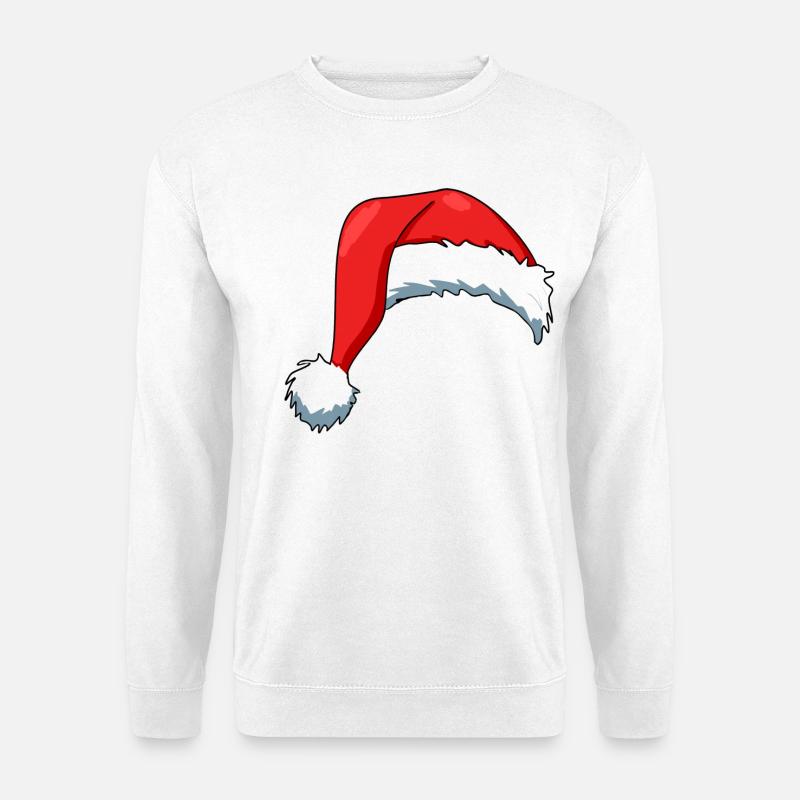 weihnachtsmütze - Unisex Pullover - Weiß