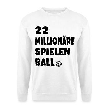 MULTI MILLIONÄRE SPIELEN BALL - Unisex Pullover - Weiß - Vorne - Alina (178cm) & Michal (187cm)