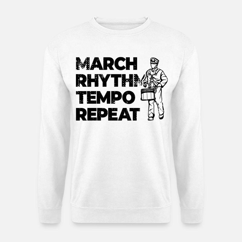 Trommler Motivation - Unisex Pullover - Weiß