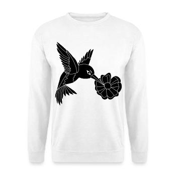 Black Foraging Bird - Unisex Sweatshirt - white - Front