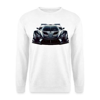 Voiture de course futuriste extrêmement puissante - Sweat-shirt Unisexe - blanc - Devant