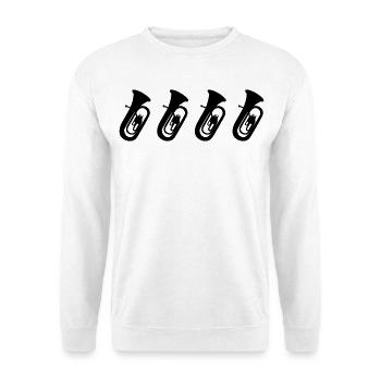 Croquis de tuba - Sweat-shirt Unisexe - blanc - Devant