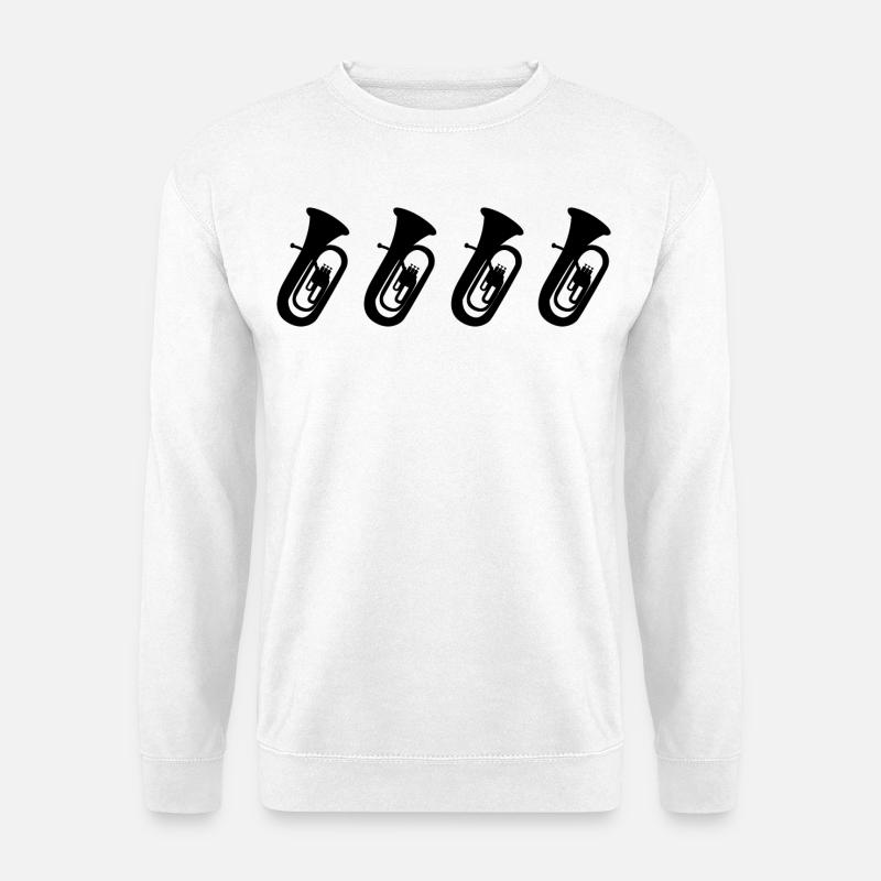 Tuba Skizze - Unisex Pullover - Weiß