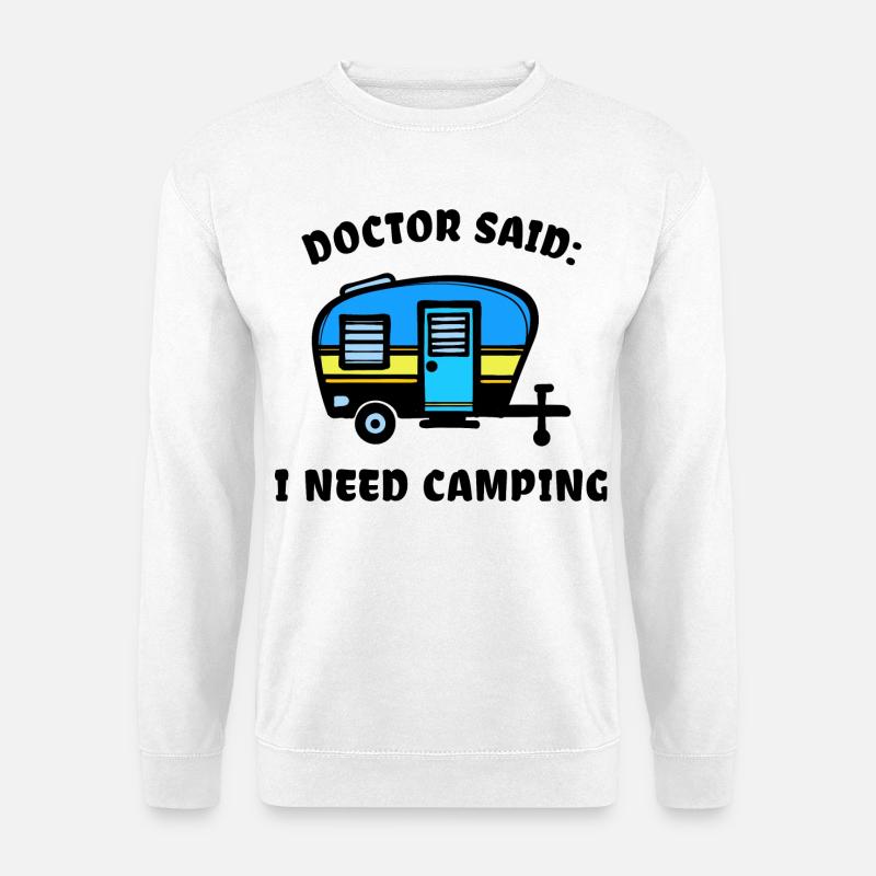 Camper Camping Wohnmobil Statement Wanderer - Unisex Pullover - Weiß