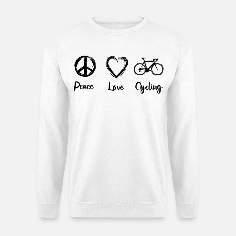 Cyclist routine - Unisex Sweatshirt - white