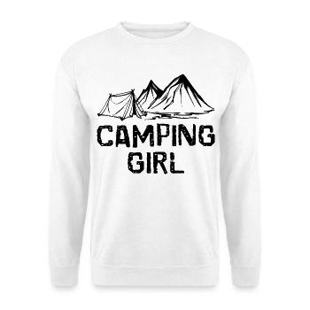 Camping, Hiker, Statement, Mountains, Camping, Chilling - Unisex Sweatshirt - white - Front