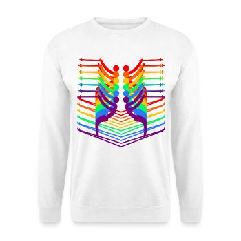REGENBOGEN SKISPORT - Unisex Pullover - Weiß - Vorne - Alina (178cm) & Michal (187cm)