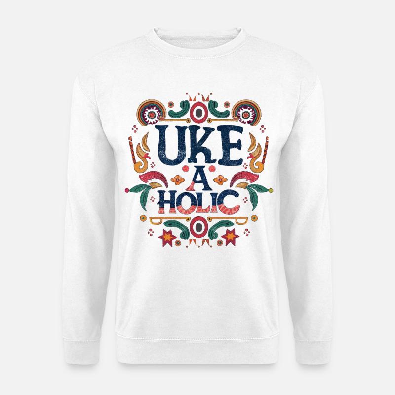 Uke-aholic - Unisex Pullover - Weiß
