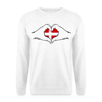 Denmark Heart Shape - Unisex Sweatshirt - white - Front