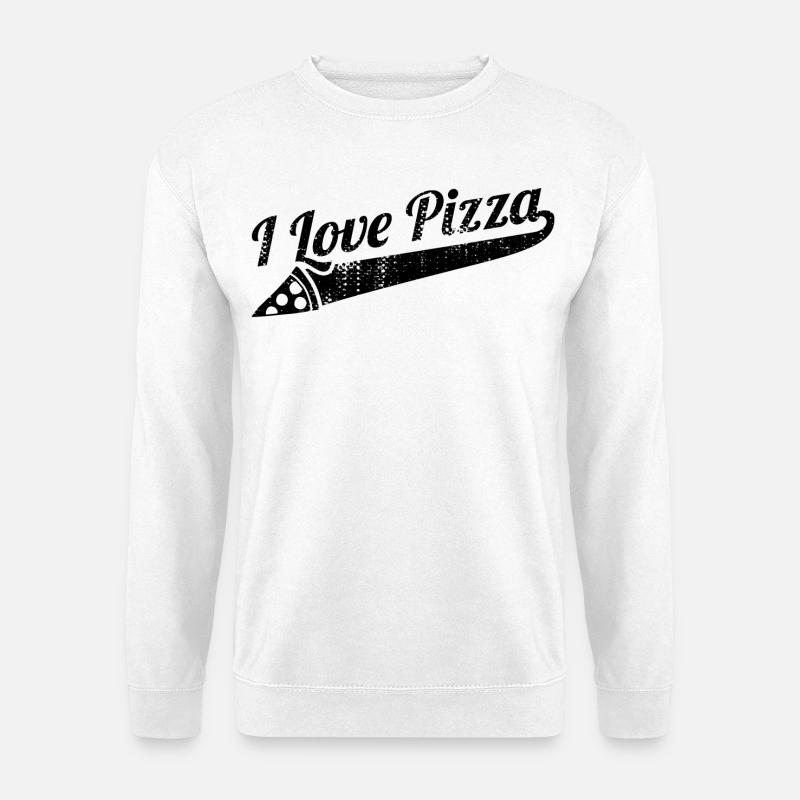 Pizza Enthusiast Zitat - Unisex Pullover - Weiß