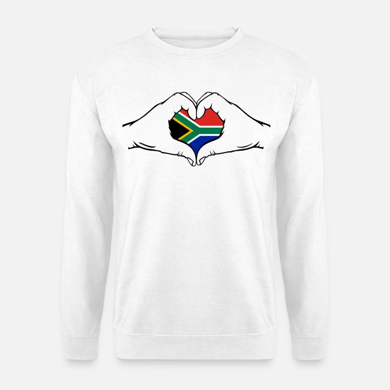 Südafrika Herzform - Unisex Pullover - Weiß