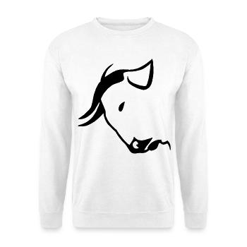 Schwarzer Stierkopf - Unisex Pullover - Weiß - Vorne