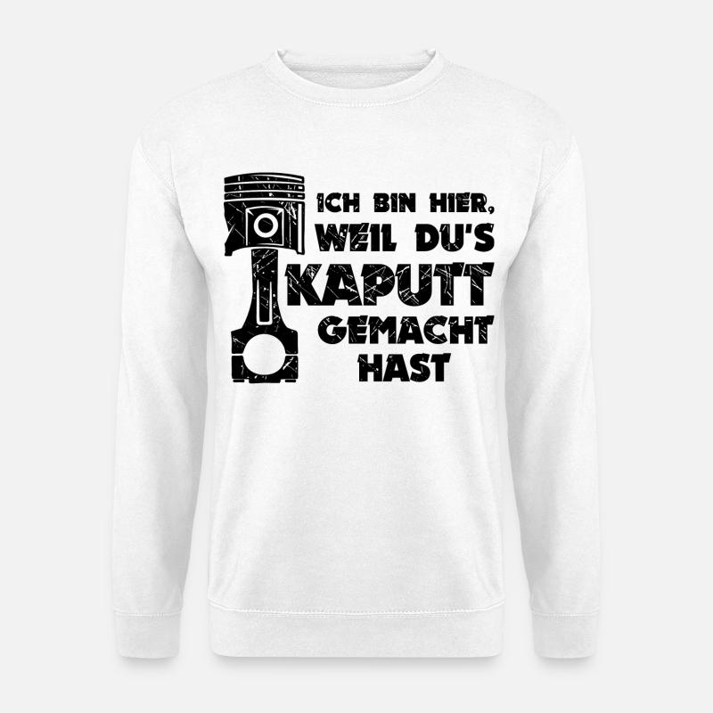 Workaholic Statement Job Arbeiter Mechaniker - Unisex Pullover - Weiß