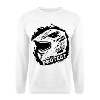 Protect - Schutzhelm [Schwarz] - Unisex Pullover - Weiß - Vorne