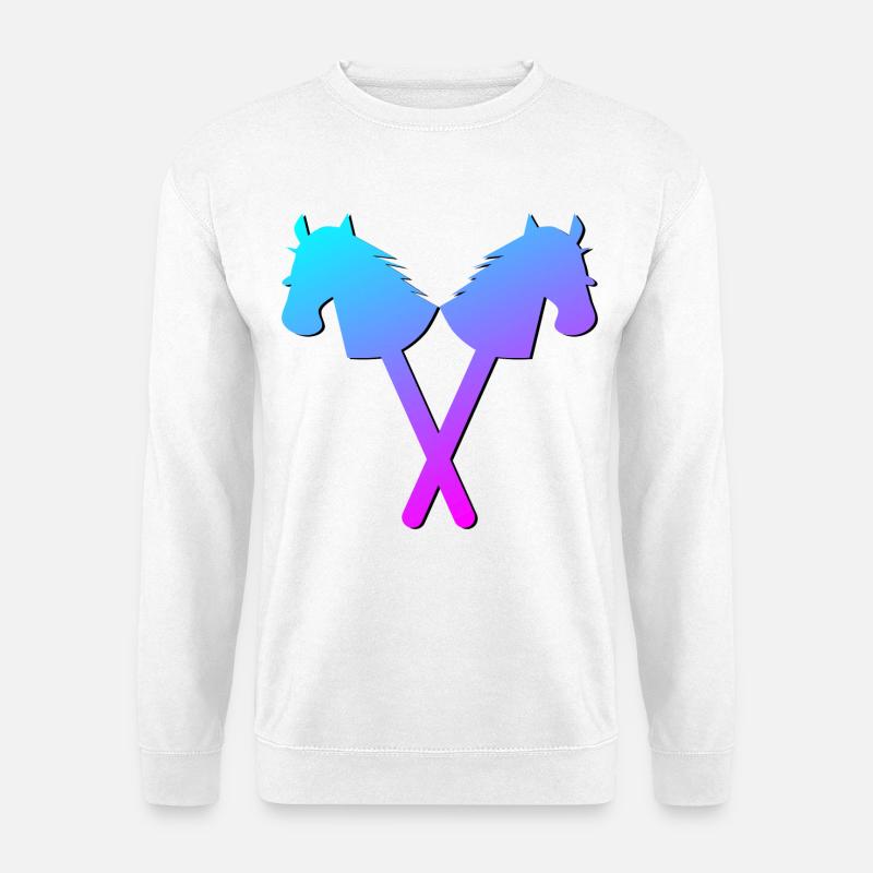 HOBBY HORSING - STECKENPFERDE - Unisex Pullover - Weiß