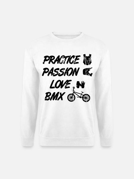 Passion Love BMX - Unisex Sweatshirt - white